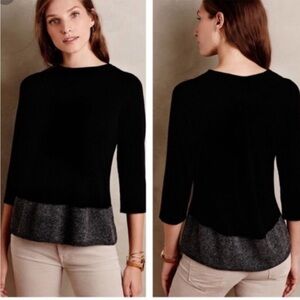 Anthropologie Angel of the North Evi Color-block Cashmere Blend Sweater, M